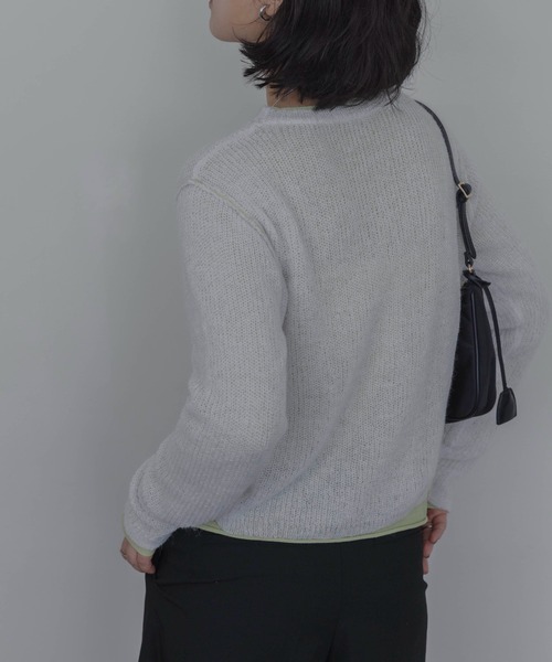 Eimee Law(エイミーロウ)の「シアーモヘアレイヤードニット(ニット/セーター・レディース・ピンク/ライトグレー/ライトブルー・FREE)」の8枚目の写真