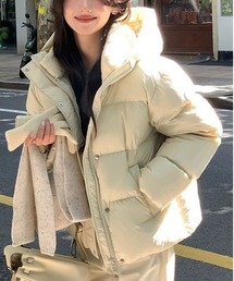 フード付きオーバーサイズ中綿ジャケット