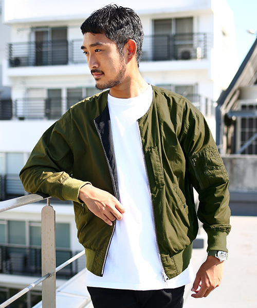 Beams ビームス の Web限定 Beams New Standard リバーシブル ノーカラー Ma 1 Ma 1 Wear