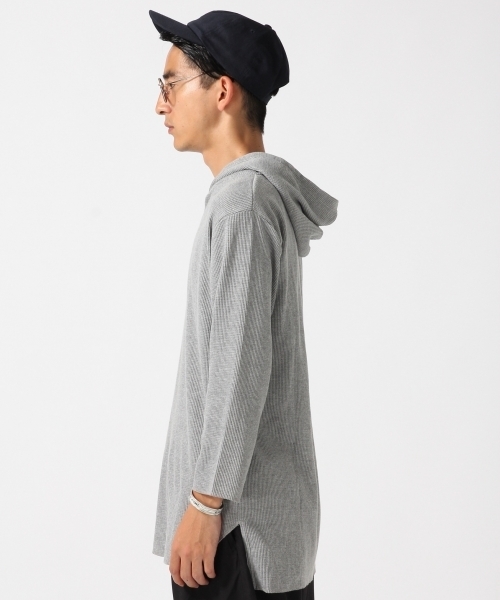 RAGEBLUE(レイジブルー)の「<トレンドのロング丈>ワッフルパーカ7分袖/730095(Tシャツ/カットソー・メンズ・ホワイト/キャメル/ブラック/グレー・LARGE/MEDIUM)」の10枚目の写真