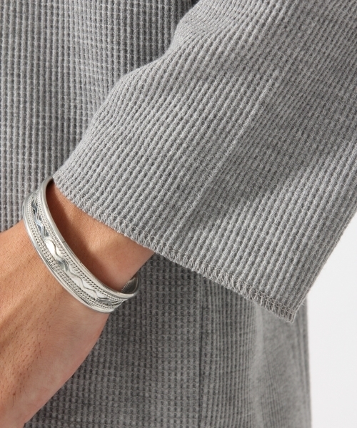 RAGEBLUE(レイジブルー)の「<トレンドのロング丈>ワッフルパーカ7分袖/730095(Tシャツ/カットソー・メンズ・ホワイト/キャメル/ブラック/グレー・LARGE/MEDIUM)」の6枚目の写真