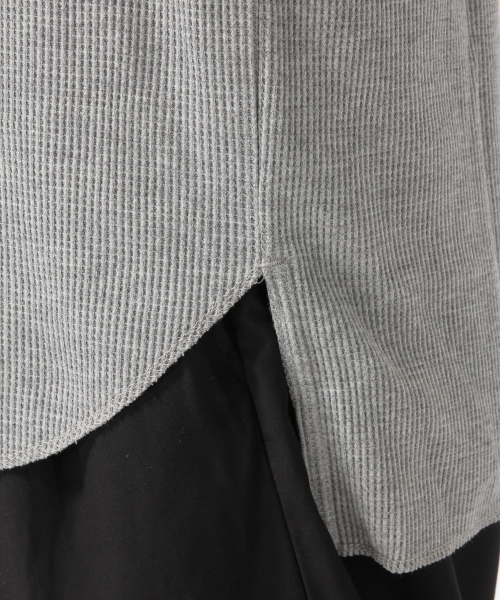 RAGEBLUE(レイジブルー)の「<トレンドのロング丈>ワッフルパーカ7分袖/730095(Tシャツ/カットソー・メンズ・ホワイト/キャメル/ブラック/グレー・LARGE/MEDIUM)」の7枚目の写真