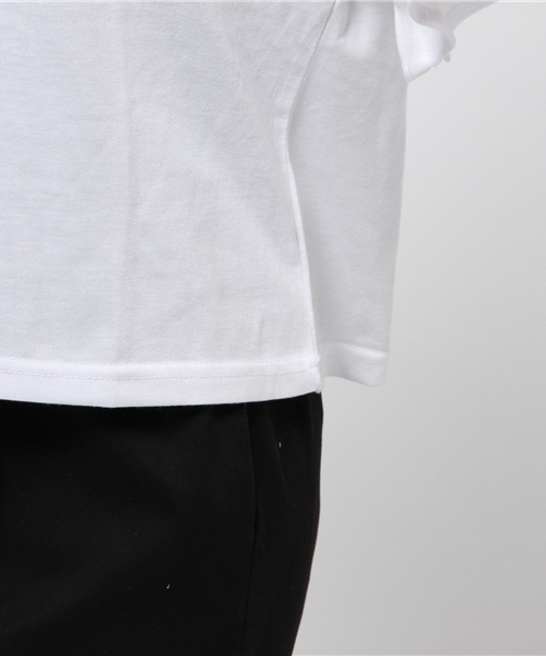 VENCEEXCHANGE(ヴァンスエクスチェンジ)の「フリルスリーブTシャツ (Tシャツ/カットソー・レディース・ブラック/レンガ/オフホワイト/グレー・MEDIUM)」の10枚目の写真