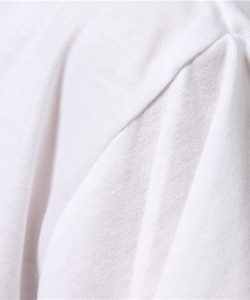 VENCEEXCHANGE(ヴァンスエクスチェンジ)の「フリルスリーブTシャツ (Tシャツ/カットソー・レディース・ブラック/レンガ/オフホワイト/グレー・MEDIUM)」の11枚目の写真