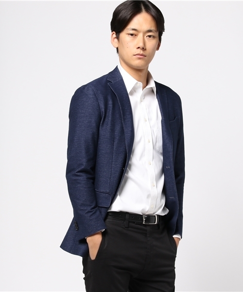 GLOSTER（グロスター）の「DENIM　ジャージジャケット（テーラードジャケット・メンズ・インディゴブルー・46/48/44）」の5枚目の写真