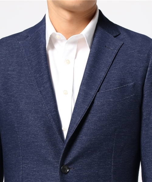 GLOSTER（グロスター）の「DENIM　ジャージジャケット（テーラードジャケット・メンズ・インディゴブルー・46/48/44）」の6枚目の写真