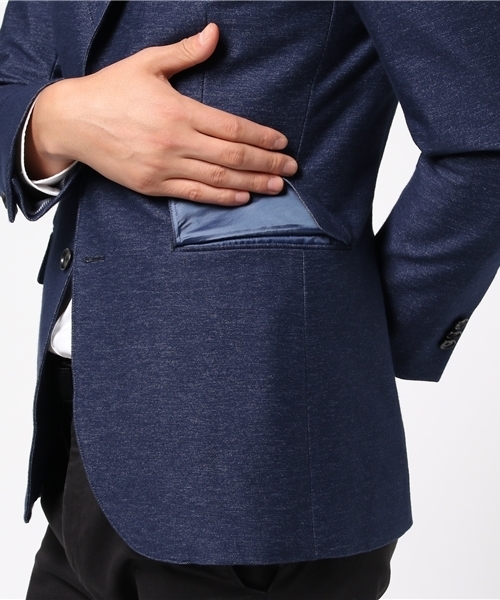 GLOSTER（グロスター）の「DENIM　ジャージジャケット（テーラードジャケット・メンズ・インディゴブルー・46/48/44）」の8枚目の写真