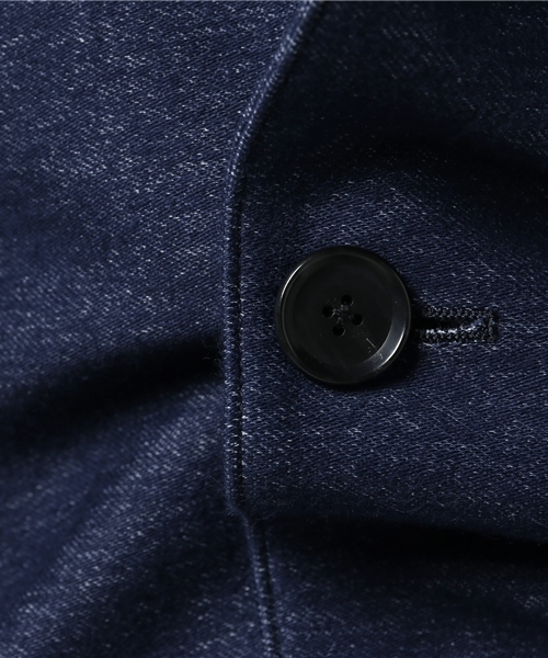 GLOSTER（グロスター）の「DENIM　ジャージジャケット（テーラードジャケット・メンズ・インディゴブルー・46/48/44）」の4枚目の写真