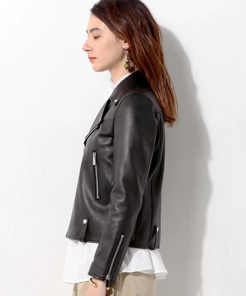 UNITED ARROWS（ユナイテッドアローズ）の「UWBT レザー ライダース ジャケット ◆（ライダースジャケット・レディース・ブラック・40/36/38）」の14枚目の写真