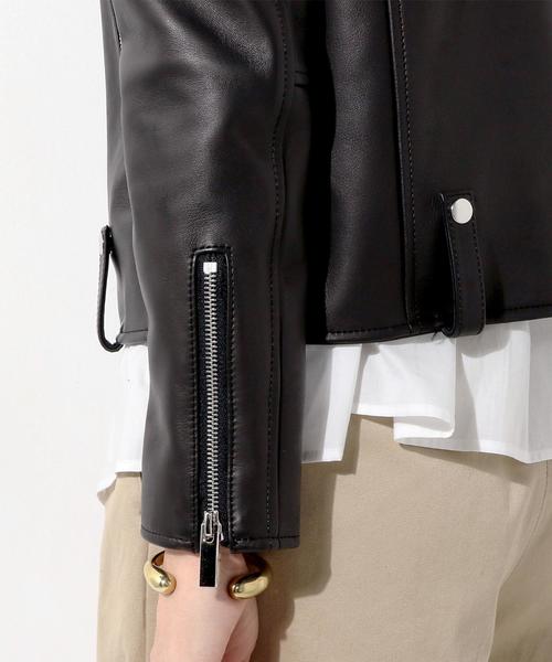 UNITED ARROWS（ユナイテッドアローズ）の「UWBT レザー ライダース ジャケット ◆（ライダースジャケット・レディース・ブラック・40/36/38）」の10枚目の写真