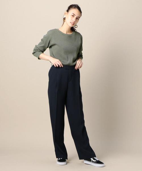 BEAUTY&YOUTH UNITED ARROWS（ビューティーアンドユースユナイテッドアローズ）の「BY ハリヌキリブ 9分袖プルオーバー ◆（Tシャツ/カットソー・レディース・ホワイト/ブラック/オリーブ・FREE）」の10枚目の写真