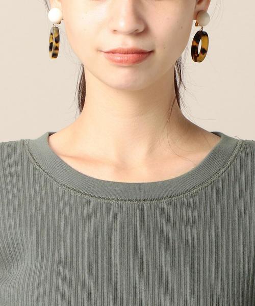 BEAUTY&YOUTH UNITED ARROWS（ビューティーアンドユースユナイテッドアローズ）の「BY ハリヌキリブ 9分袖プルオーバー ◆（Tシャツ/カットソー・レディース・ホワイト/ブラック/オリーブ・FREE）」の11枚目の写真