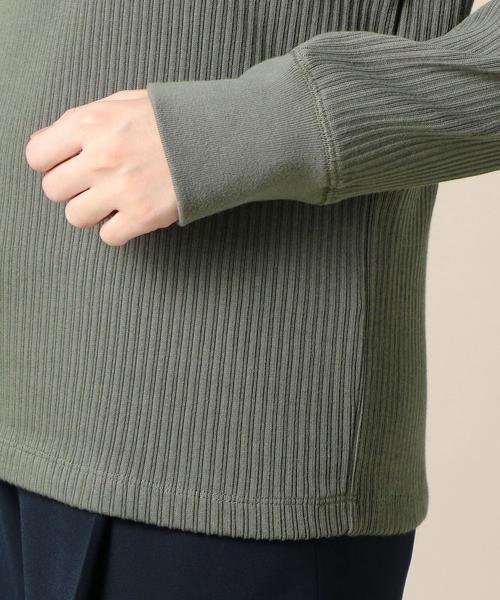 BEAUTY&YOUTH UNITED ARROWS（ビューティーアンドユースユナイテッドアローズ）の「BY ハリヌキリブ 9分袖プルオーバー ◆（Tシャツ/カットソー・レディース・ホワイト/ブラック/オリーブ・FREE）」の12枚目の写真