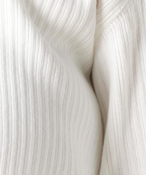 BEAUTY&YOUTH UNITED ARROWS（ビューティーアンドユースユナイテッドアローズ）の「BY ハリヌキリブ 9分袖プルオーバー ◆（Tシャツ/カットソー・レディース・ホワイト/ブラック/オリーブ・FREE）」の7枚目の写真