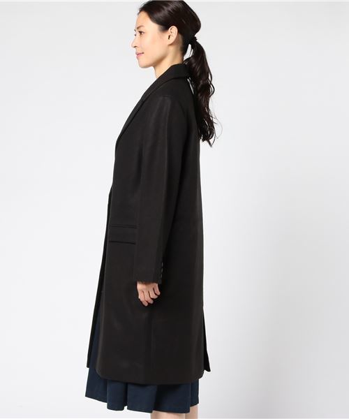 Honeys(ハニーズ)の「【キレイなシルエット】チェスターコート(チェスターコート・レディース・ブラック/ネイビー/サックスブルー/杢グレー/キャメル/ライトピンク/チャコール・L/M/LL)」の9枚目の写真