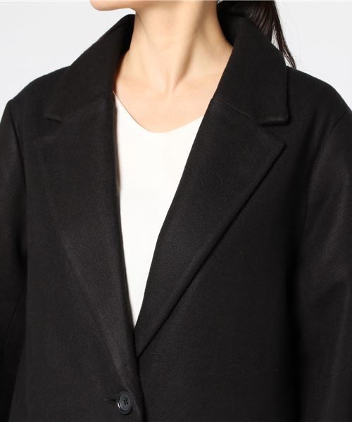 Honeys(ハニーズ)の「【キレイなシルエット】チェスターコート(チェスターコート・レディース・ブラック/ネイビー/サックスブルー/杢グレー/キャメル/ライトピンク/チャコール・L/M/LL)」の11枚目の写真