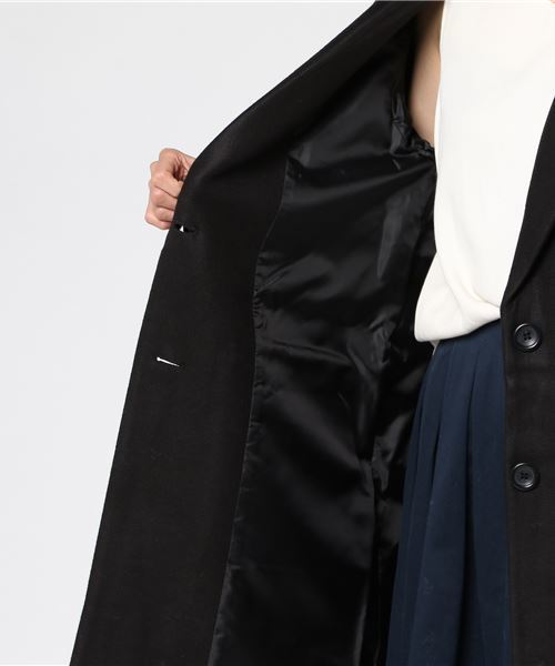 Honeys(ハニーズ)の「【キレイなシルエット】チェスターコート(チェスターコート・レディース・ブラック/ネイビー/サックスブルー/杢グレー/キャメル/ライトピンク/チャコール・L/M/LL)」の13枚目の写真