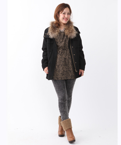 mystic（ミスティック）の「ウールM65（その他アウター・レディース・カーキ/ブラック/キャメル・ﾌﾘ-）」の14枚目の写真