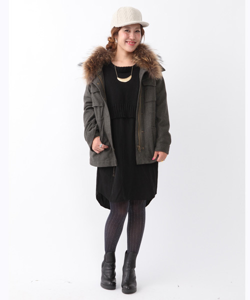 mystic（ミスティック）の「ウールM65（その他アウター・レディース・カーキ/ブラック/キャメル・ﾌﾘ-）」の12枚目の写真