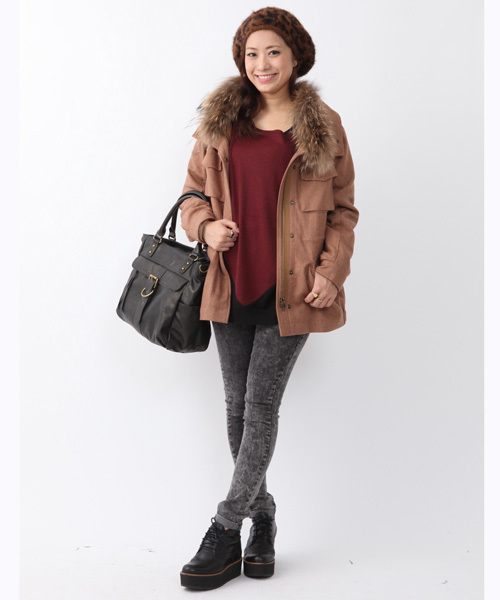 mystic（ミスティック）の「ウールM65（その他アウター・レディース・カーキ/ブラック/キャメル・ﾌﾘ-）」の15枚目の写真