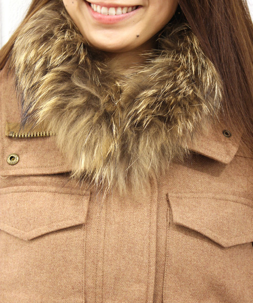 mystic（ミスティック）の「ウールM65（その他アウター・レディース・カーキ/ブラック/キャメル・ﾌﾘ-）」の5枚目の写真