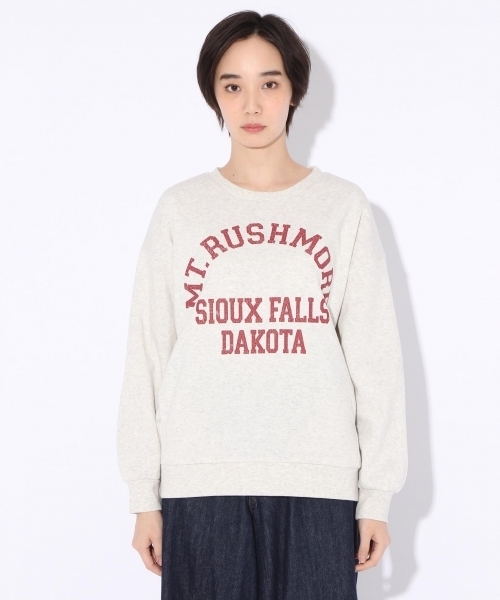 niko and（ニコアンド）の「オリジナル裏起毛カーブロゴスウェット