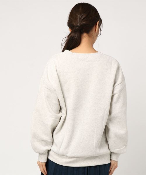 niko and...(ニコアンド)の「オリジナル裏起毛カーブロゴスウェット【niko and ...】(スウェット・レディース・ネイビー/ライトグレー/グレー・MEDIUM/LARGE)」の5枚目の写真