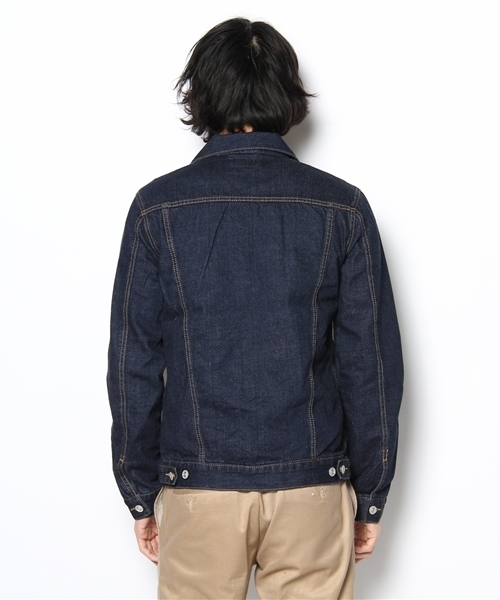 WEGO（ウィゴー）の「ベーシックデニムGジャン（デニムジャケット・メンズ・インディゴブルー/ダークインディゴブルー/ライトインディゴブルー・MEDIUM/LARGE/X-LARGE）」の6枚目の写真