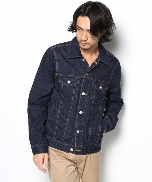 WEGO（ウィゴー）の「ベーシックデニムGジャン（デニムジャケット・メンズ・インディゴブルー/ダークインディゴブルー/ライトインディゴブルー・MEDIUM/LARGE/X-LARGE）」の12枚目の写真