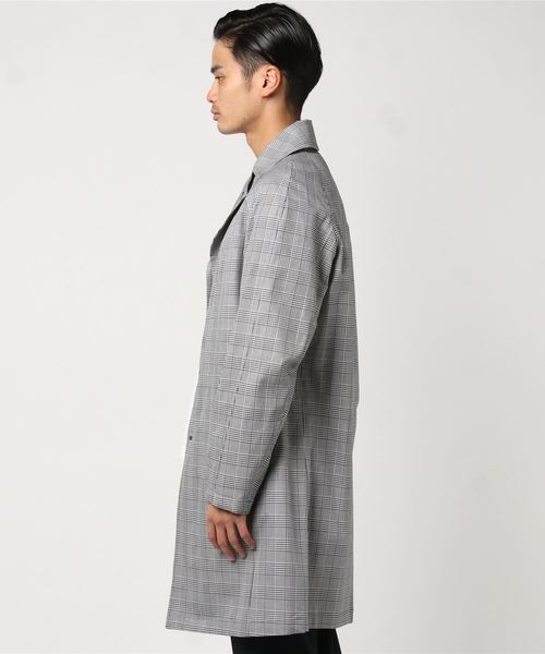 美品 ブラックレーベルクレストブリッジ グレンチェックバルカマーンコート◆L BLACK LABEL CRESTBRIDGE（ブラックレーベル・クレストブリッジ）の
