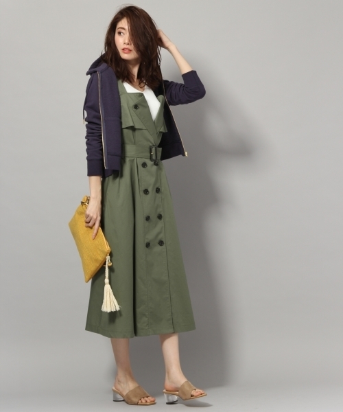 Andemiu（アンデミュウ）の「ウラケジップアップパーカー792793（パーカー・レディース・ネイビー/グリーン/杢グレー・FREE）」の5枚目の写真