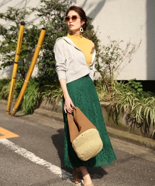 Andemiu（アンデミュウ）の「ウラケジップアップパーカー792793（パーカー・レディース・ネイビー/グリーン/杢グレー・FREE）」の6枚目の写真