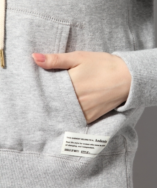 Andemiu（アンデミュウ）の「ウラケジップアップパーカー792793（パーカー・レディース・ネイビー/グリーン/杢グレー・FREE）」の15枚目の写真