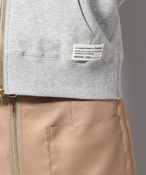 Andemiu（アンデミュウ）の「ウラケジップアップパーカー792793（パーカー・レディース・ネイビー/グリーン/杢グレー・FREE）」の16枚目の写真