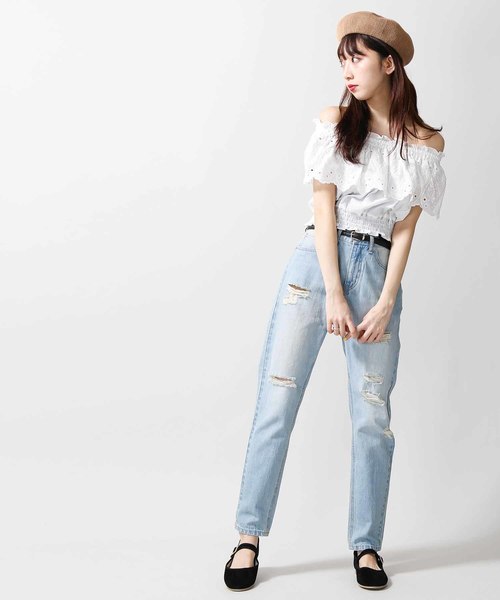 WEGO(ウィゴー)の「WEGO/スカラップコットンレースフリルオフショルブラウス(シャツ/ブラウス・レディース・ホワイト/イエロー・FREE)」の16枚目の写真