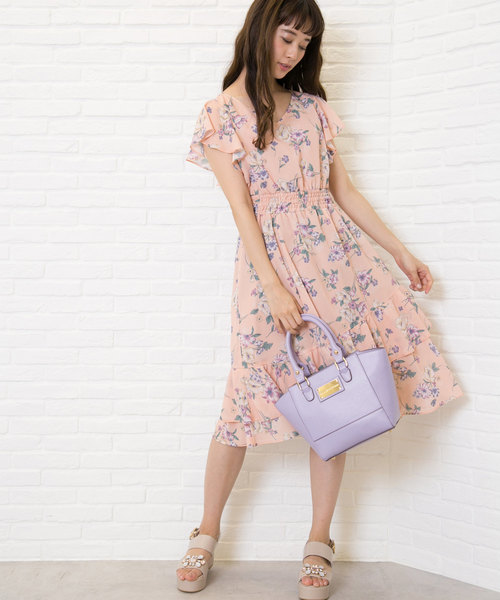 JILL by JILL STUART（ジルバイジルスチュアート）の「◇プレートミニ（トートバッグ・レディース・ホワイト/ラベンダー/オレンジ系その他・ﾌﾘ-）」の4枚目の写真