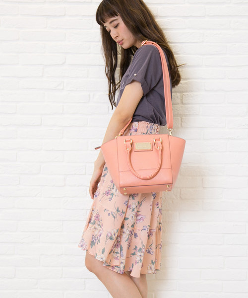 JILL by JILL STUART（ジルバイジルスチュアート）の「◇プレートミニ（トートバッグ・レディース・ホワイト/ラベンダー/オレンジ系その他・ﾌﾘ-）」の5枚目の写真