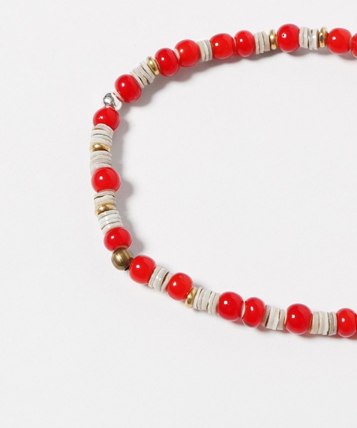 ROOPTOKYO(ループトウキョウ)の「AkashicTree / アカシックツリー MATURAL STONE(SHELL) BRACELET(ブレスレット・メンズ・レッド・FREE)」の5枚目の写真
