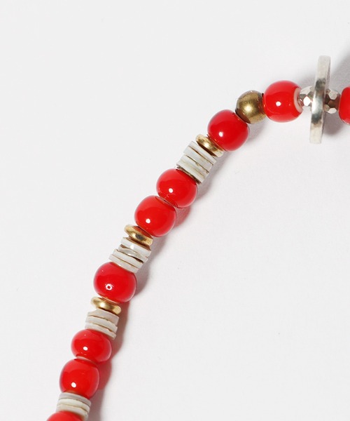 ROOPTOKYO(ループトウキョウ)の「AkashicTree / アカシックツリー MATURAL STONE(SHELL) BRACELET(ブレスレット・メンズ・レッド・FREE)」の6枚目の写真