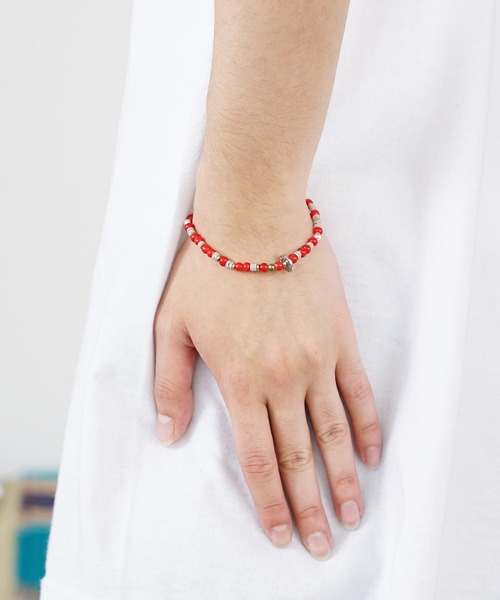 ROOPTOKYO(ループトウキョウ)の「AkashicTree / アカシックツリー MATURAL STONE(SHELL) BRACELET(ブレスレット・メンズ・レッド・FREE)」の3枚目の写真