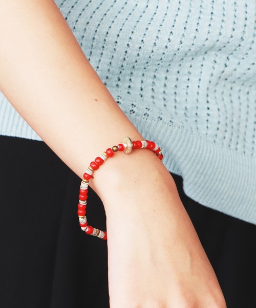 ROOPTOKYO(ループトウキョウ)の「AkashicTree / アカシックツリー MATURAL STONE(SHELL) BRACELET(ブレスレット・メンズ・レッド・FREE)」の10枚目の写真