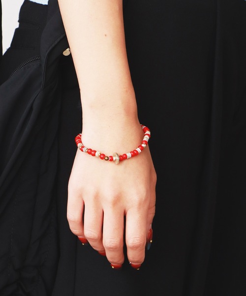 ROOPTOKYO(ループトウキョウ)の「AkashicTree / アカシックツリー MATURAL STONE(SHELL) BRACELET(ブレスレット・メンズ・レッド・FREE)」の11枚目の写真