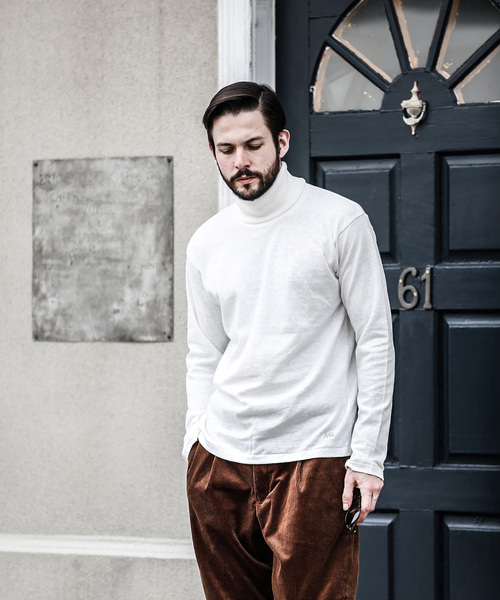 MR.OLIVE（ミスターオリーブ）の「BRAZILIAN COTTON PLAIN STITCH / ONE POINT TURTLE NECK CUT&SEWN（Tシャツ/カットソー・メンズ・ブラック/ネイビー/ブラウン/グレー/オフホワイト・SMALL/MEDIUM/LARGE/X-LARGE）」の22枚目の写真