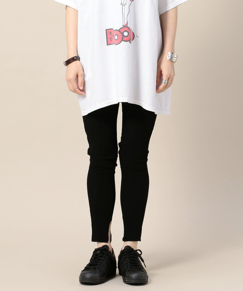 BEAUTY&YOUTH UNITED ARROWS（ビューティーアンドユースユナイテッドアローズ）の「BY ドライテレコスリットスパッツ o（レギンス/スパッツ・レディース・ブラック/ナチュラル/ライトグレー・FREE）」の16枚目の写真