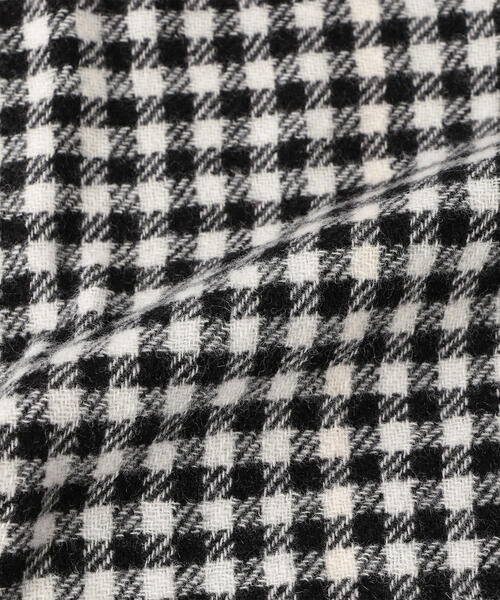 JOHNSTONS OF ELGIN 新品 黒×白 チェック Johnstons of Elgin（ジョンストンズオブエルガン）の