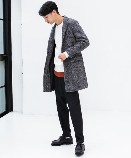 green label relaxing（グリーンレーベルリラクシング）の「CM★ニットフリース  チェスターコート ◆（チェスターコート・メンズ・ネイビー/グレー・XL/L/XXL/M/XS/S）」の3枚目の写真
