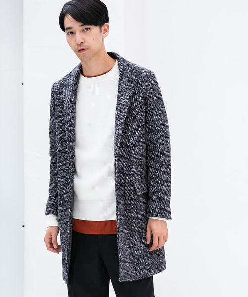 green label relaxing（グリーンレーベルリラクシング）の「CM★ニットフリース  チェスターコート ◆（チェスターコート・メンズ・ネイビー/グレー・XL/L/XXL/M/XS/S）」の4枚目の写真