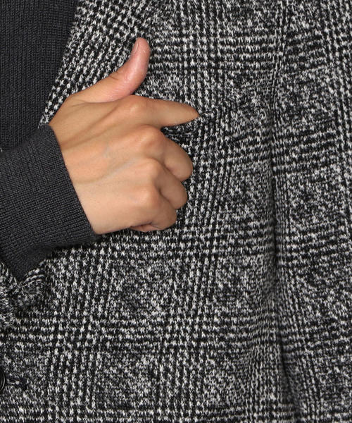 green label relaxing（グリーンレーベルリラクシング）の「CM★ニットフリース  チェスターコート ◆（チェスターコート・メンズ・ネイビー/グレー・XL/L/XXL/M/XS/S）」の16枚目の写真