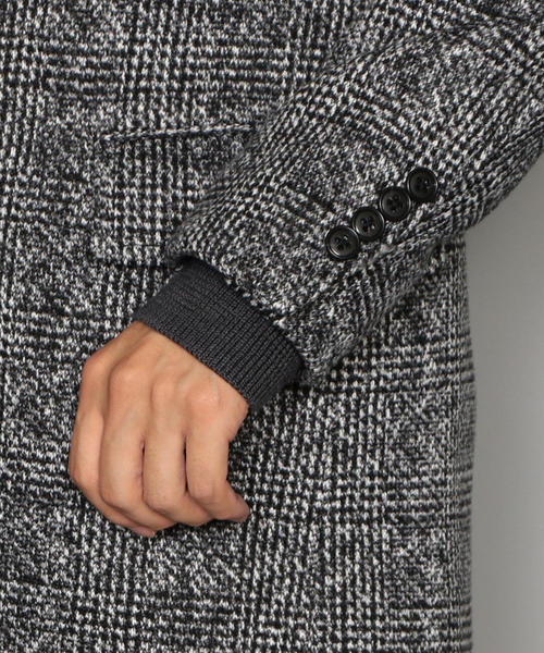 green label relaxing（グリーンレーベルリラクシング）の「CM★ニットフリース  チェスターコート ◆（チェスターコート・メンズ・ネイビー/グレー・XL/L/XXL/M/XS/S）」の15枚目の写真