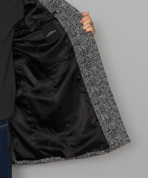 green label relaxing（グリーンレーベルリラクシング）の「CM★ニットフリース  チェスターコート ◆（チェスターコート・メンズ・ネイビー/グレー・XL/L/XXL/M/XS/S）」の13枚目の写真